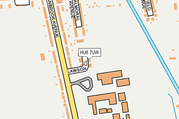 HU6 7UW map - OS OpenMap – Local (Ordnance Survey)