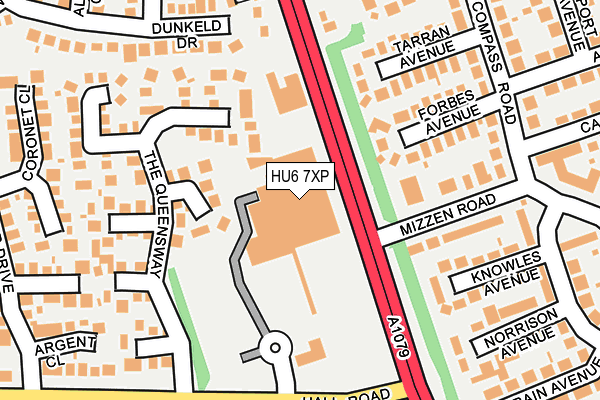 HU6 7XP map - OS OpenMap – Local (Ordnance Survey)