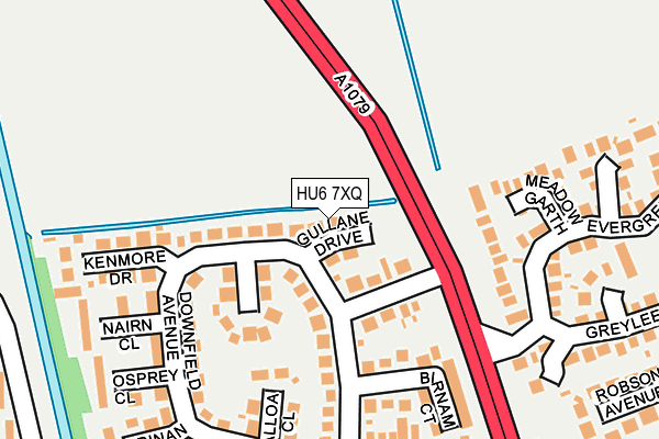 HU6 7XQ map - OS OpenMap – Local (Ordnance Survey)