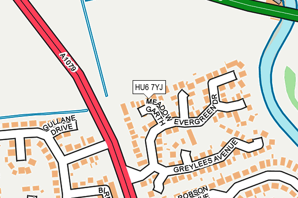 HU6 7YJ map - OS OpenMap – Local (Ordnance Survey)