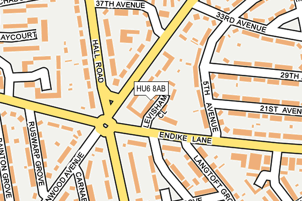 HU6 8AB map - OS OpenMap – Local (Ordnance Survey)
