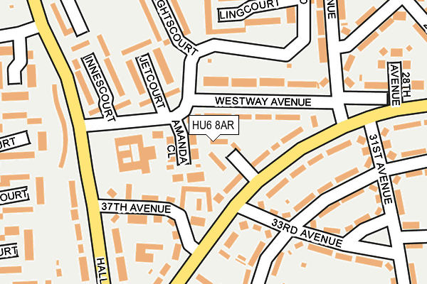 HU6 8AR map - OS OpenMap – Local (Ordnance Survey)