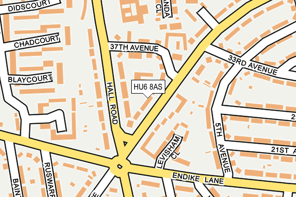 HU6 8AS map - OS OpenMap – Local (Ordnance Survey)