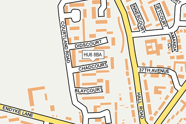 HU6 8BA map - OS OpenMap – Local (Ordnance Survey)