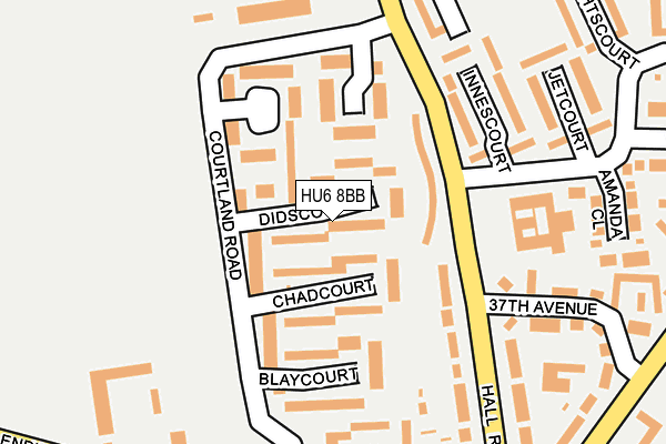 HU6 8BB map - OS OpenMap – Local (Ordnance Survey)