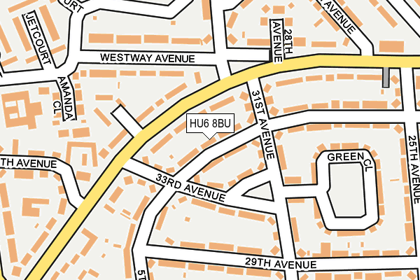 HU6 8BU map - OS OpenMap – Local (Ordnance Survey)
