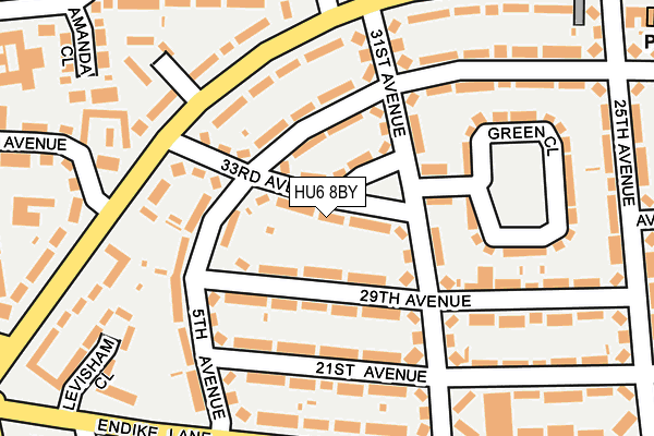 HU6 8BY map - OS OpenMap – Local (Ordnance Survey)