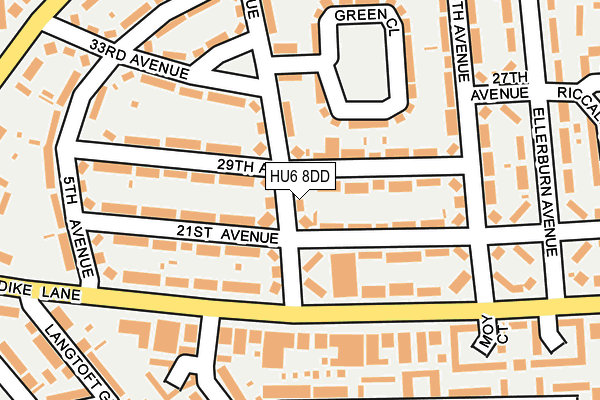 HU6 8DD map - OS OpenMap – Local (Ordnance Survey)