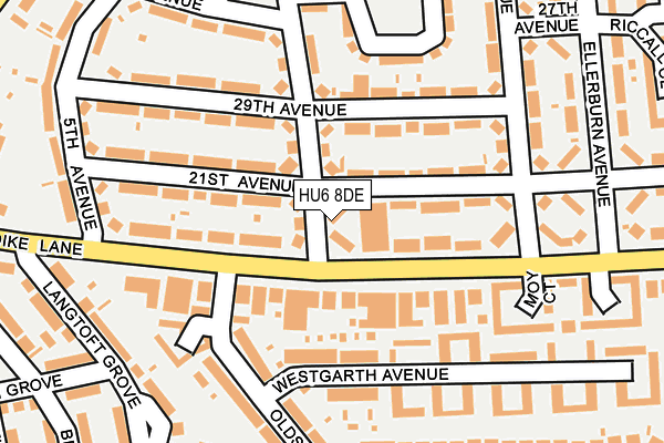 HU6 8DE map - OS OpenMap – Local (Ordnance Survey)