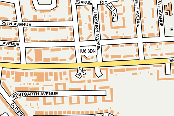 HU6 8DN map - OS OpenMap – Local (Ordnance Survey)