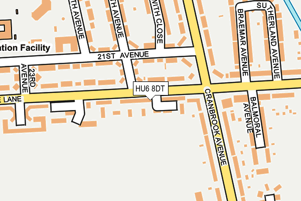 HU6 8DT map - OS OpenMap – Local (Ordnance Survey)