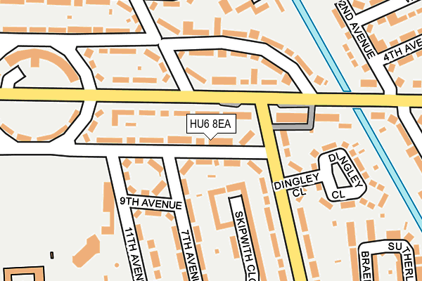 HU6 8EA map - OS OpenMap – Local (Ordnance Survey)