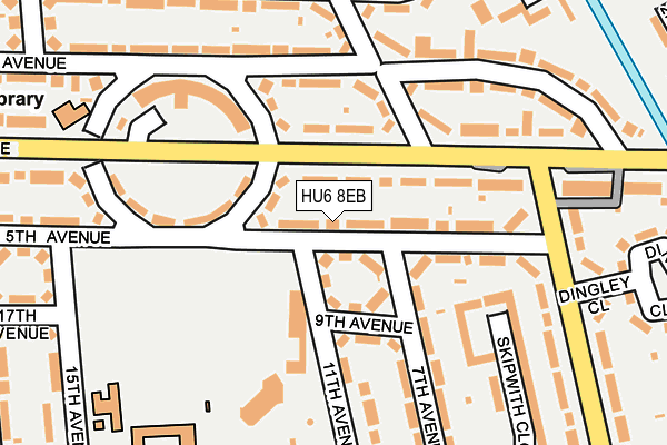 HU6 8EB map - OS OpenMap – Local (Ordnance Survey)