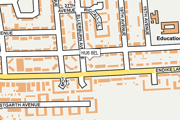 HU6 8EL map - OS OpenMap – Local (Ordnance Survey)