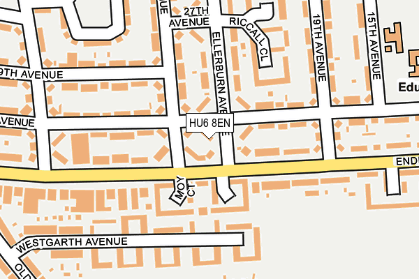 HU6 8EN map - OS OpenMap – Local (Ordnance Survey)