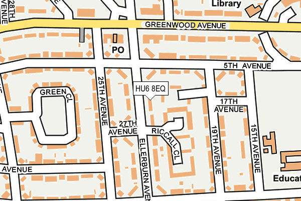HU6 8EQ map - OS OpenMap – Local (Ordnance Survey)