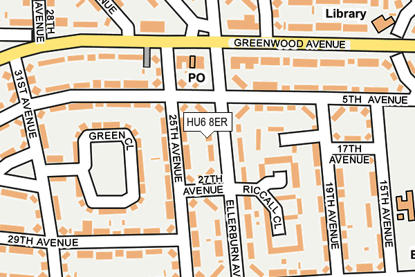 HU6 8ER map - OS OpenMap – Local (Ordnance Survey)