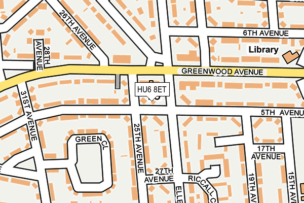HU6 8ET map - OS OpenMap – Local (Ordnance Survey)