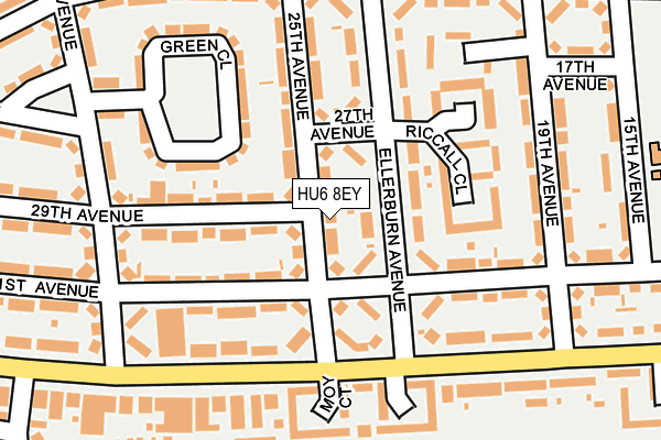 HU6 8EY map - OS OpenMap – Local (Ordnance Survey)