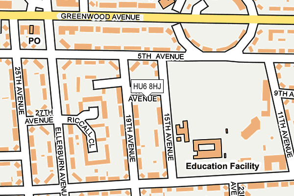 HU6 8HJ map - OS OpenMap – Local (Ordnance Survey)