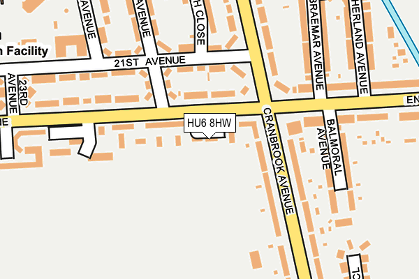 HU6 8HW map - OS OpenMap – Local (Ordnance Survey)