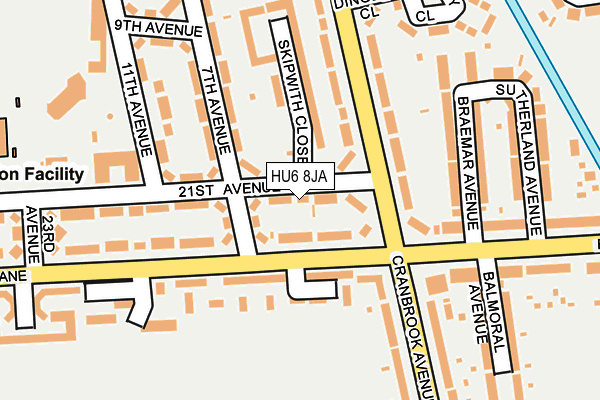 HU6 8JA map - OS OpenMap – Local (Ordnance Survey)