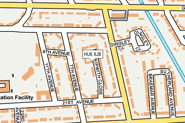 HU6 8JB map - OS OpenMap – Local (Ordnance Survey)