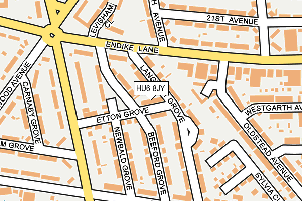 HU6 8JY map - OS OpenMap – Local (Ordnance Survey)