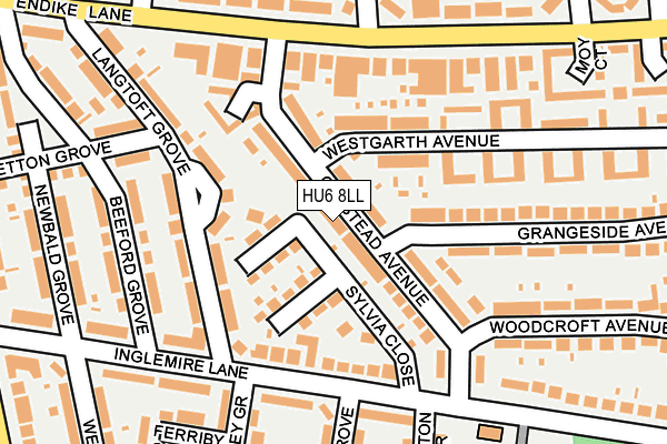 HU6 8LL map - OS OpenMap – Local (Ordnance Survey)