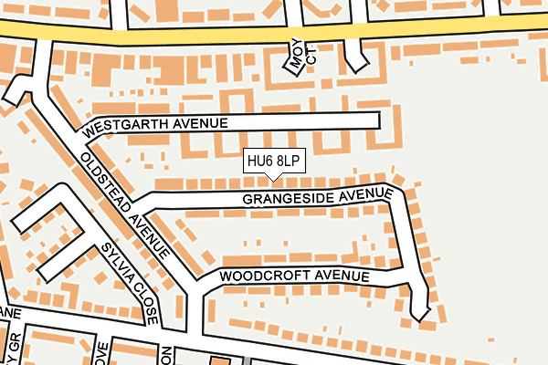 HU6 8LP map - OS OpenMap – Local (Ordnance Survey)