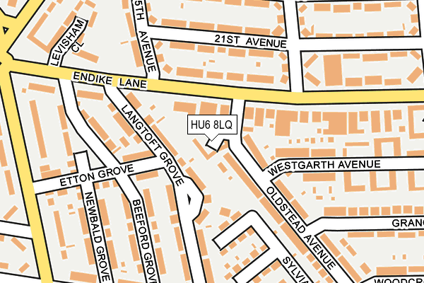 HU6 8LQ map - OS OpenMap – Local (Ordnance Survey)