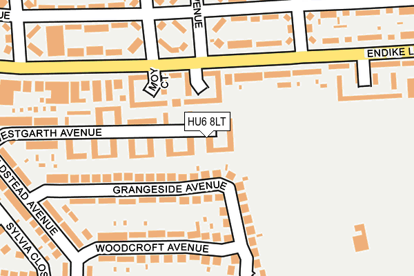HU6 8LT map - OS OpenMap – Local (Ordnance Survey)