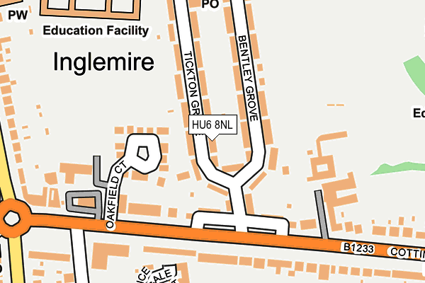 HU6 8NL map - OS OpenMap – Local (Ordnance Survey)