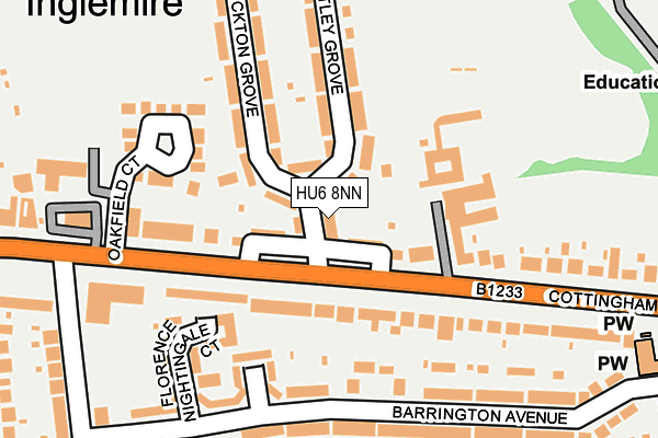 HU6 8NN map - OS OpenMap – Local (Ordnance Survey)