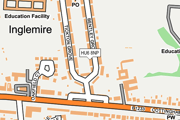 HU6 8NP map - OS OpenMap – Local (Ordnance Survey)
