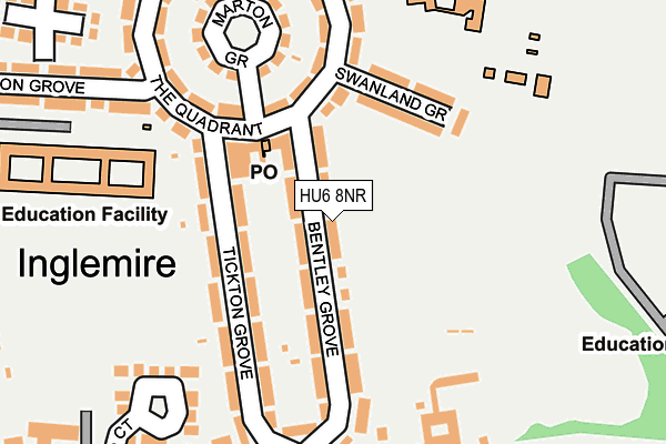 HU6 8NR map - OS OpenMap – Local (Ordnance Survey)
