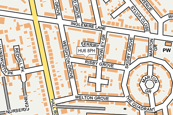 HU6 8PH map - OS OpenMap – Local (Ordnance Survey)