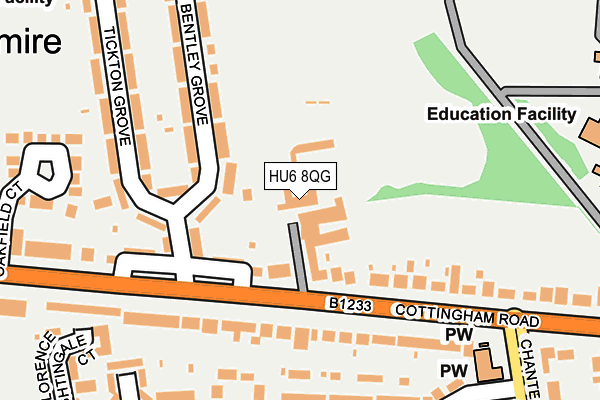 HU6 8QG map - OS OpenMap – Local (Ordnance Survey)