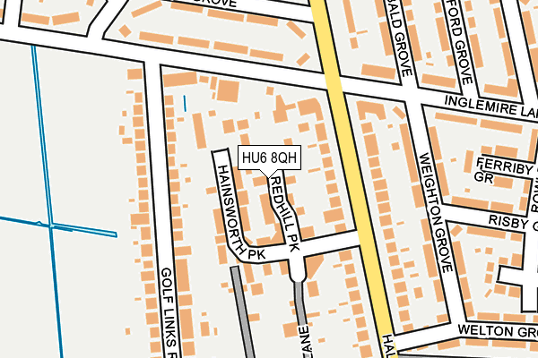 HU6 8QH map - OS OpenMap – Local (Ordnance Survey)