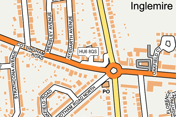 HU6 8QS map - OS OpenMap – Local (Ordnance Survey)