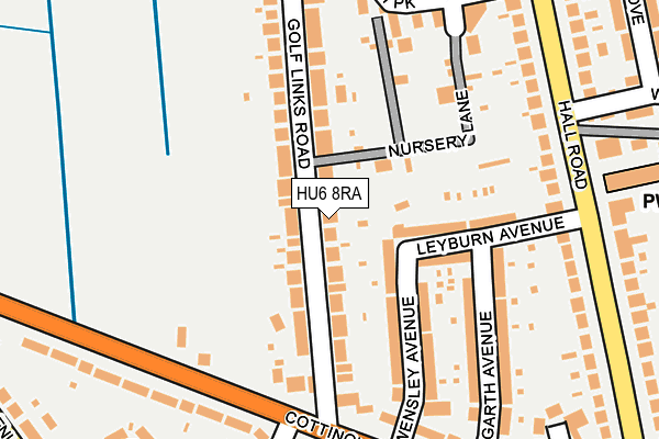 HU6 8RA map - OS OpenMap – Local (Ordnance Survey)