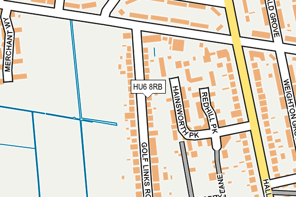 HU6 8RB map - OS OpenMap – Local (Ordnance Survey)
