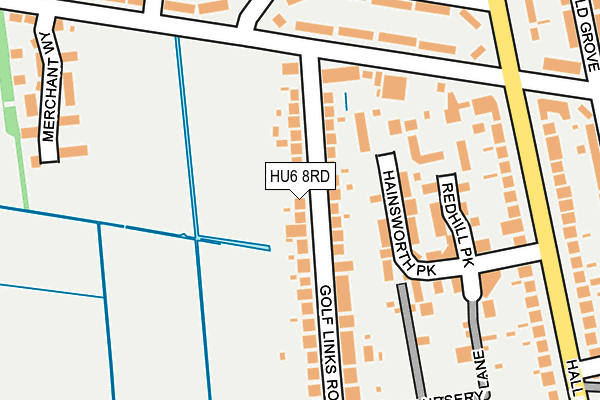 HU6 8RD map - OS OpenMap – Local (Ordnance Survey)
