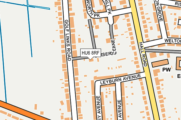 HU6 8RF map - OS OpenMap – Local (Ordnance Survey)