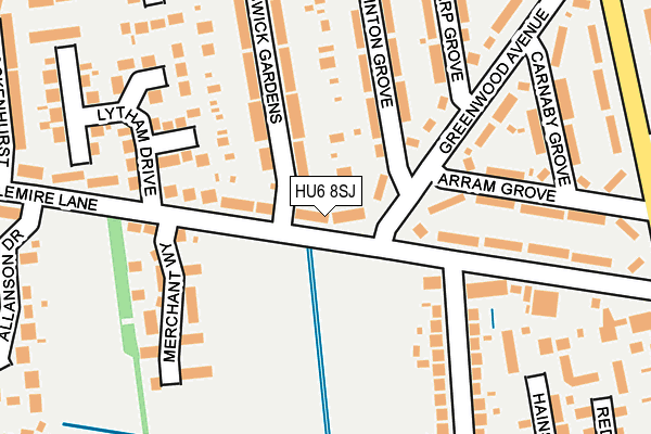 HU6 8SJ map - OS OpenMap – Local (Ordnance Survey)