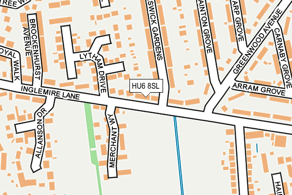 HU6 8SL map - OS OpenMap – Local (Ordnance Survey)