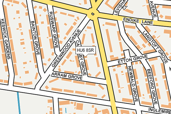 HU6 8SR map - OS OpenMap – Local (Ordnance Survey)