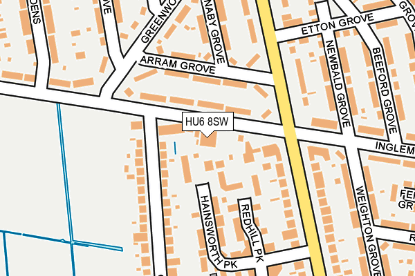 HU6 8SW map - OS OpenMap – Local (Ordnance Survey)