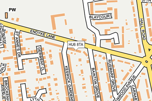 HU6 8TA map - OS OpenMap – Local (Ordnance Survey)