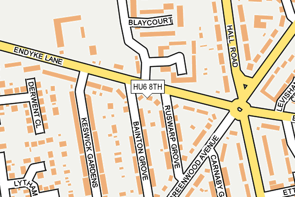 HU6 8TH map - OS OpenMap – Local (Ordnance Survey)